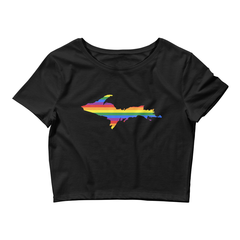 Michigan Upper Peninsula Crop Top (w/ UP Pride Flag Outline)