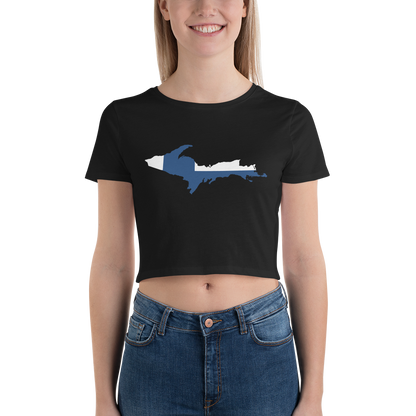 Michigan Upper Peninsula Crop Top (w/ UP Finland Flag Outline)