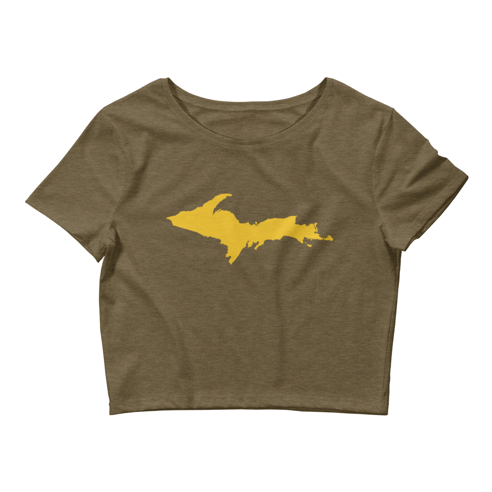 Michigan Upper Peninsula Crop Top (w/ Gold UP Outline)