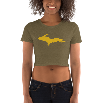 Michigan Upper Peninsula Crop Top (w/ Gold UP Outline)