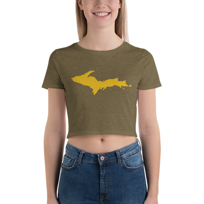 Michigan Upper Peninsula Crop Top (w/ Gold UP Outline)