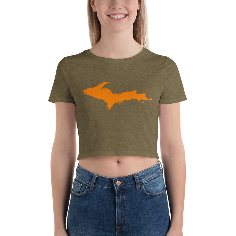 Michigan Upper Peninsula Crop Top (w/ Orange UP Outline)