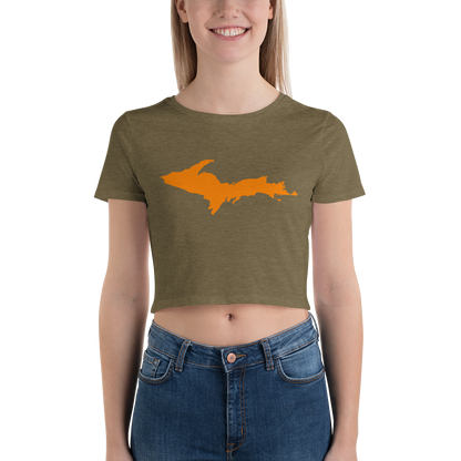 Michigan Upper Peninsula Crop Top (w/ Orange UP Outline)