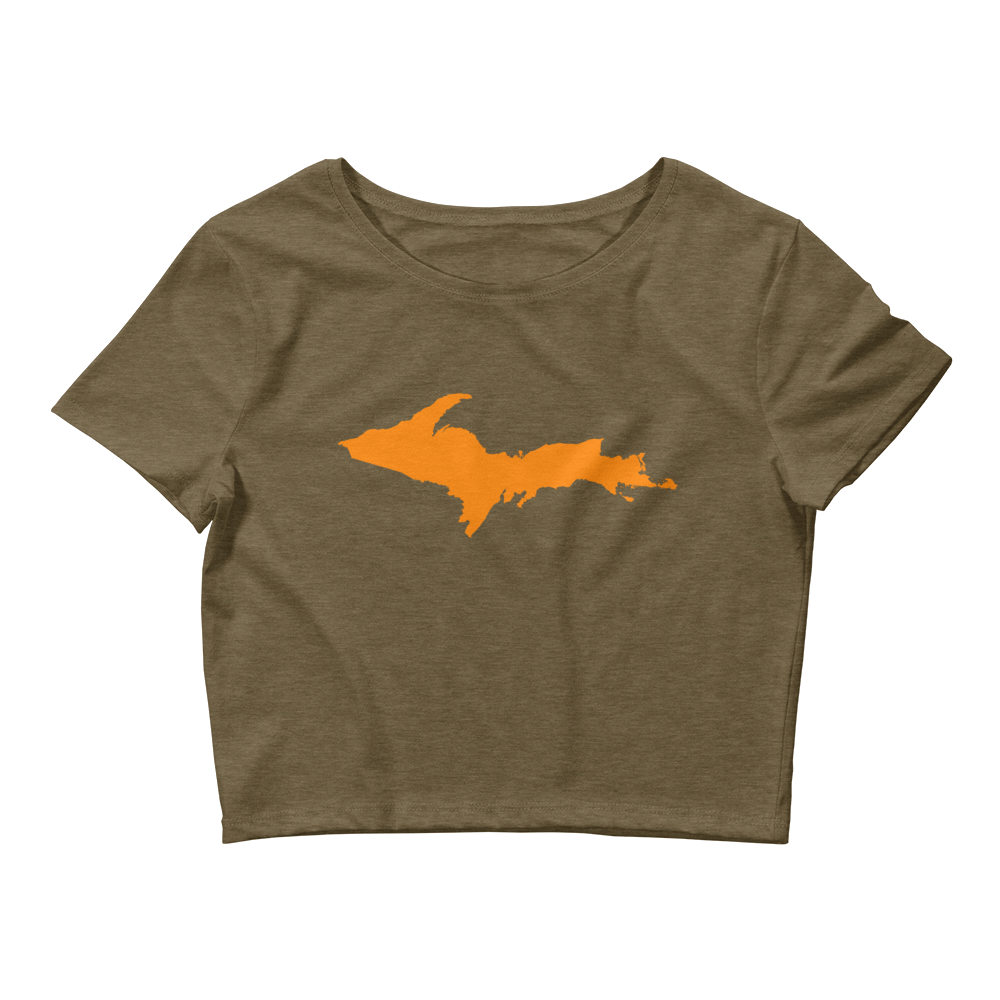 Michigan Upper Peninsula Crop Top (w/ Orange UP Outline)