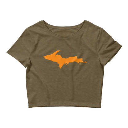 Michigan Upper Peninsula Crop Top (w/ Orange UP Outline)