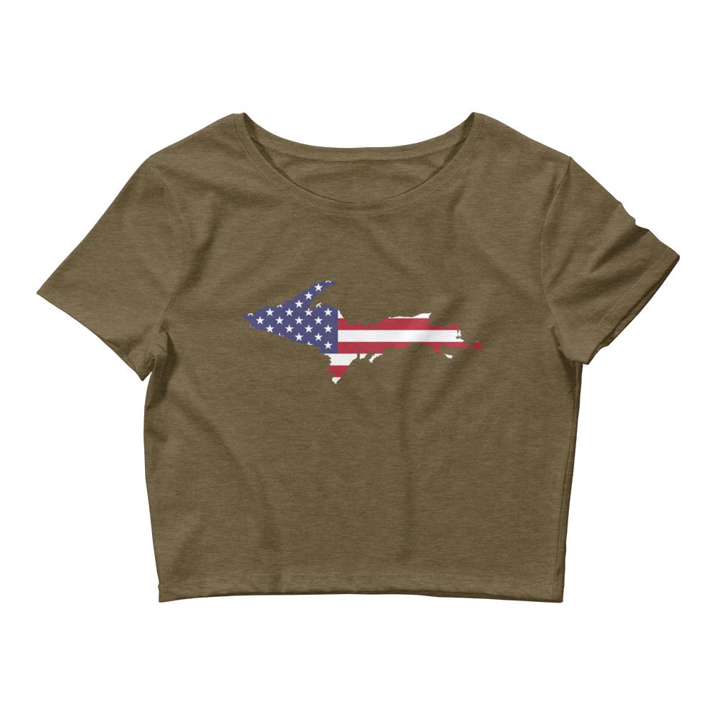 Michigan Upper Peninsula Crop Top (w/ UP USA Flag Outline)