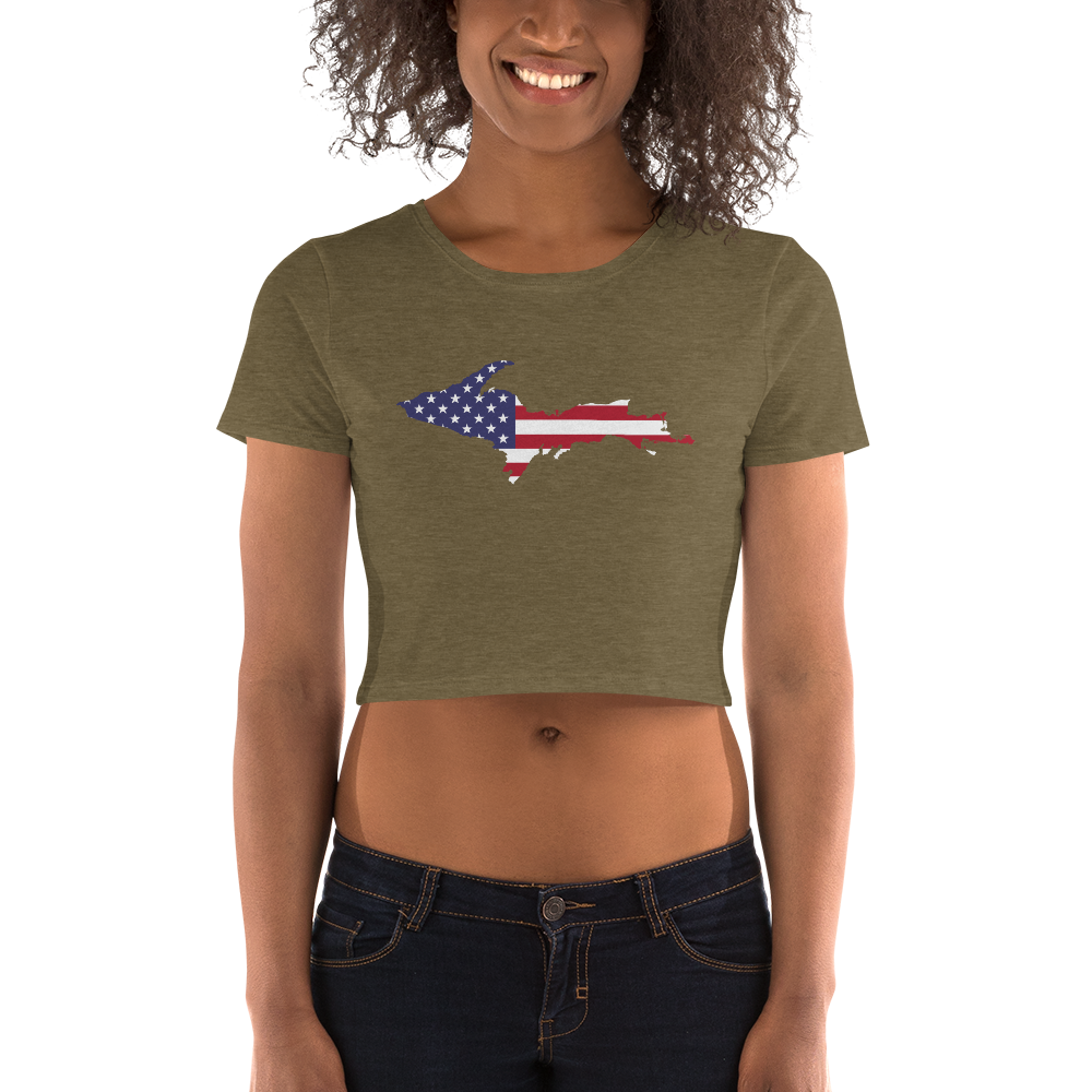 Michigan Upper Peninsula Crop Top (w/ UP USA Flag Outline)