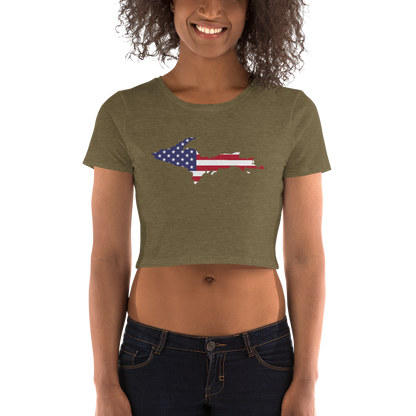 Michigan Upper Peninsula Crop Top (w/ UP USA Flag Outline)