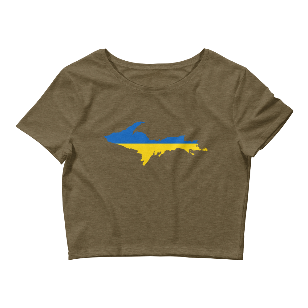 Michigan Upper Peninsula Crop Top (w/ UP Ukraine Flag Outline)