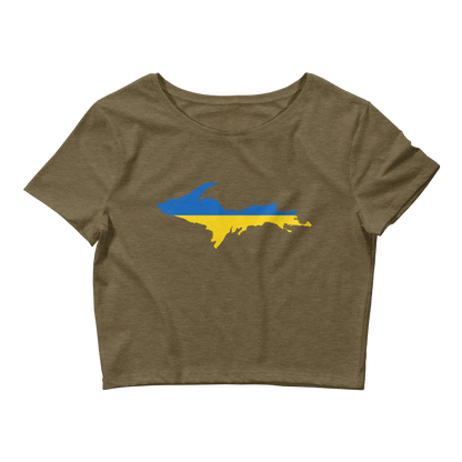 Michigan Upper Peninsula Crop Top (w/ UP Ukraine Flag Outline)