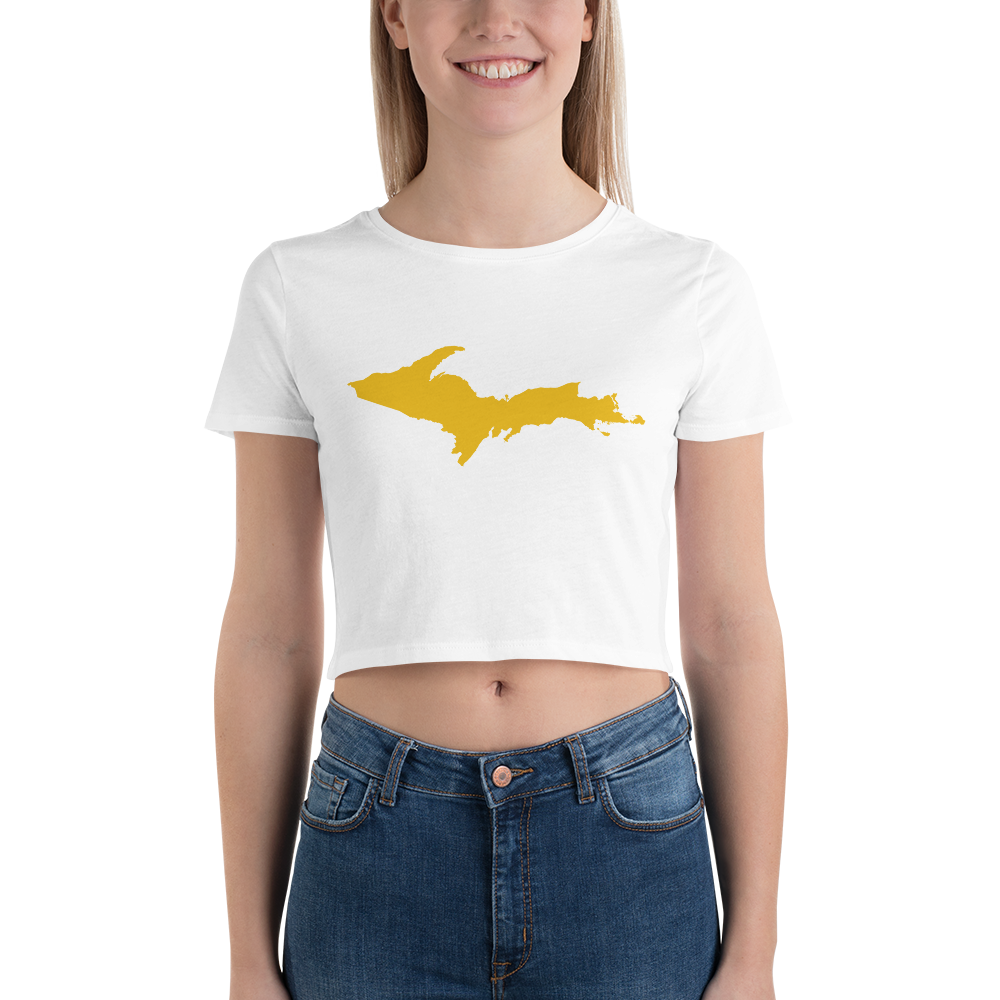 Michigan Upper Peninsula Crop Top (w/ Gold UP Outline)