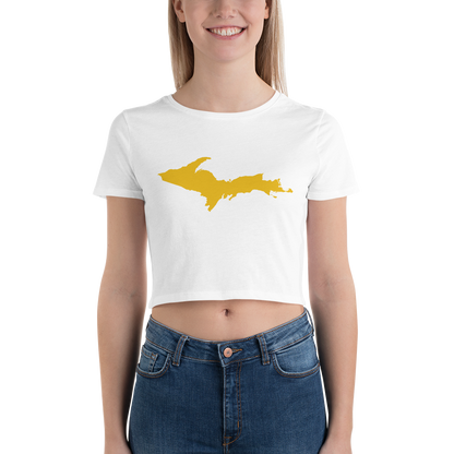 Michigan Upper Peninsula Crop Top (w/ Gold UP Outline)