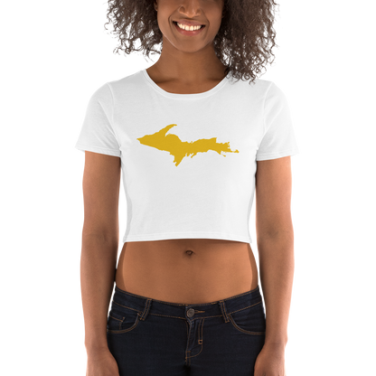 Michigan Upper Peninsula Crop Top (w/ Gold UP Outline)