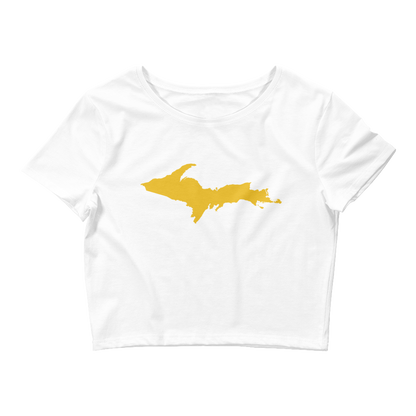 Michigan Upper Peninsula Crop Top (w/ Gold UP Outline)