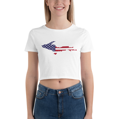 Michigan Upper Peninsula Crop Top (w/ UP USA Flag Outline)