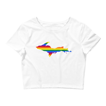 Michigan Upper Peninsula Crop Top (w/ UP Pride Flag Outline)