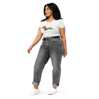 Michigan Upper Peninsula Crop Top (w/ UP Pride Flag Outline)