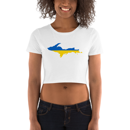 Michigan Upper Peninsula Crop Top (w/ UP Ukraine Flag Outline)