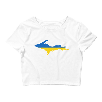 Michigan Upper Peninsula Crop Top (w/ UP Ukraine Flag Outline)