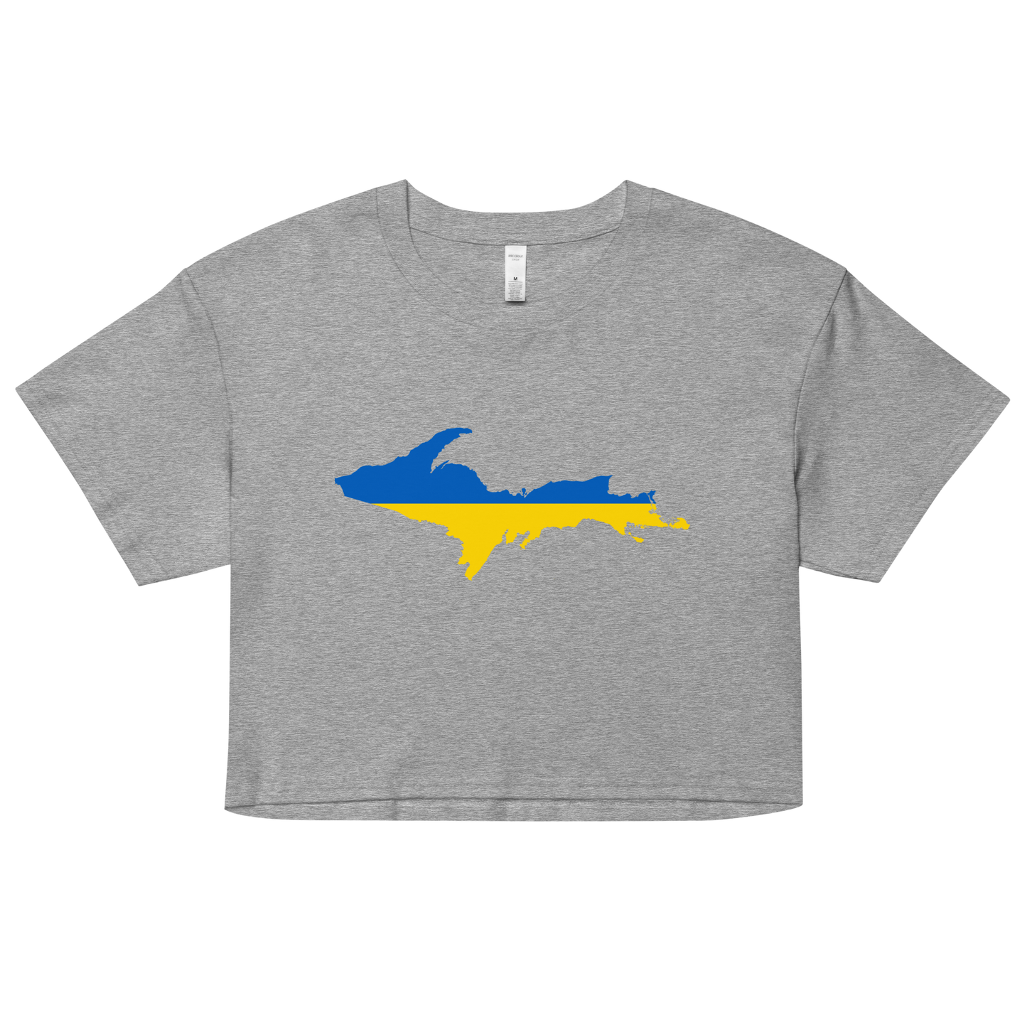 Michigan Upper Peninsula Relaxed Crop Top (w/ UP Ukraine Flag Outline)