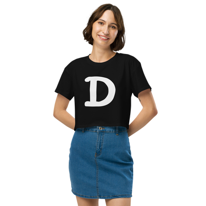 Detroit 'Old French D' Relaxed Crop Top