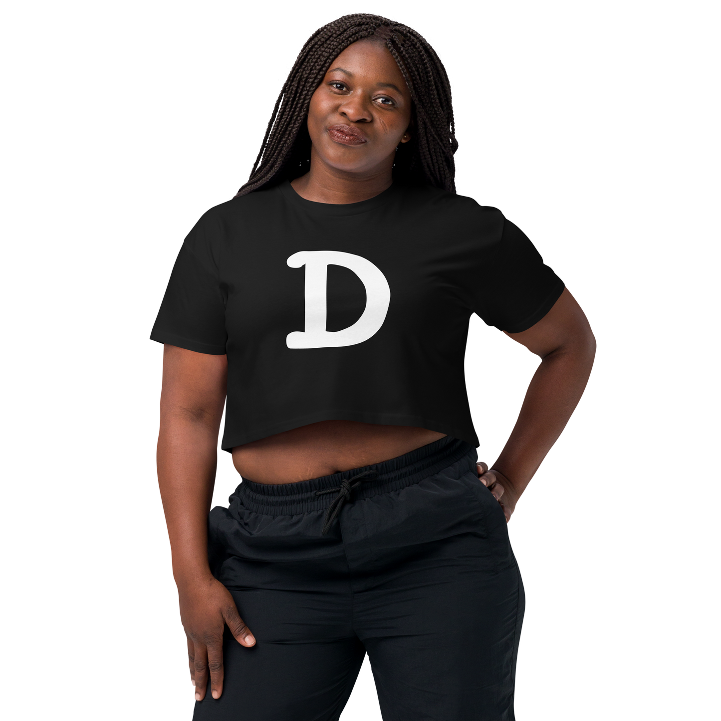 Detroit 'Old French D' Relaxed Crop Top