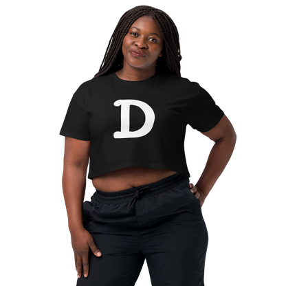 Detroit 'Old French D' Relaxed Crop Top