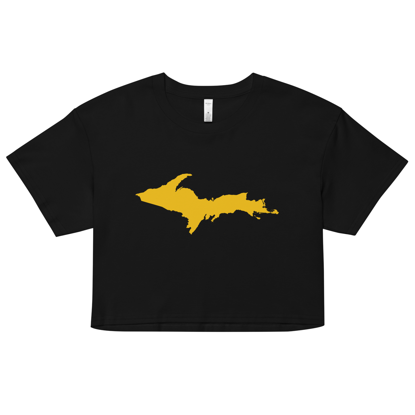 Michigan Upper Peninsula Relaxed Crop Top (w/ Gold UP Outline)