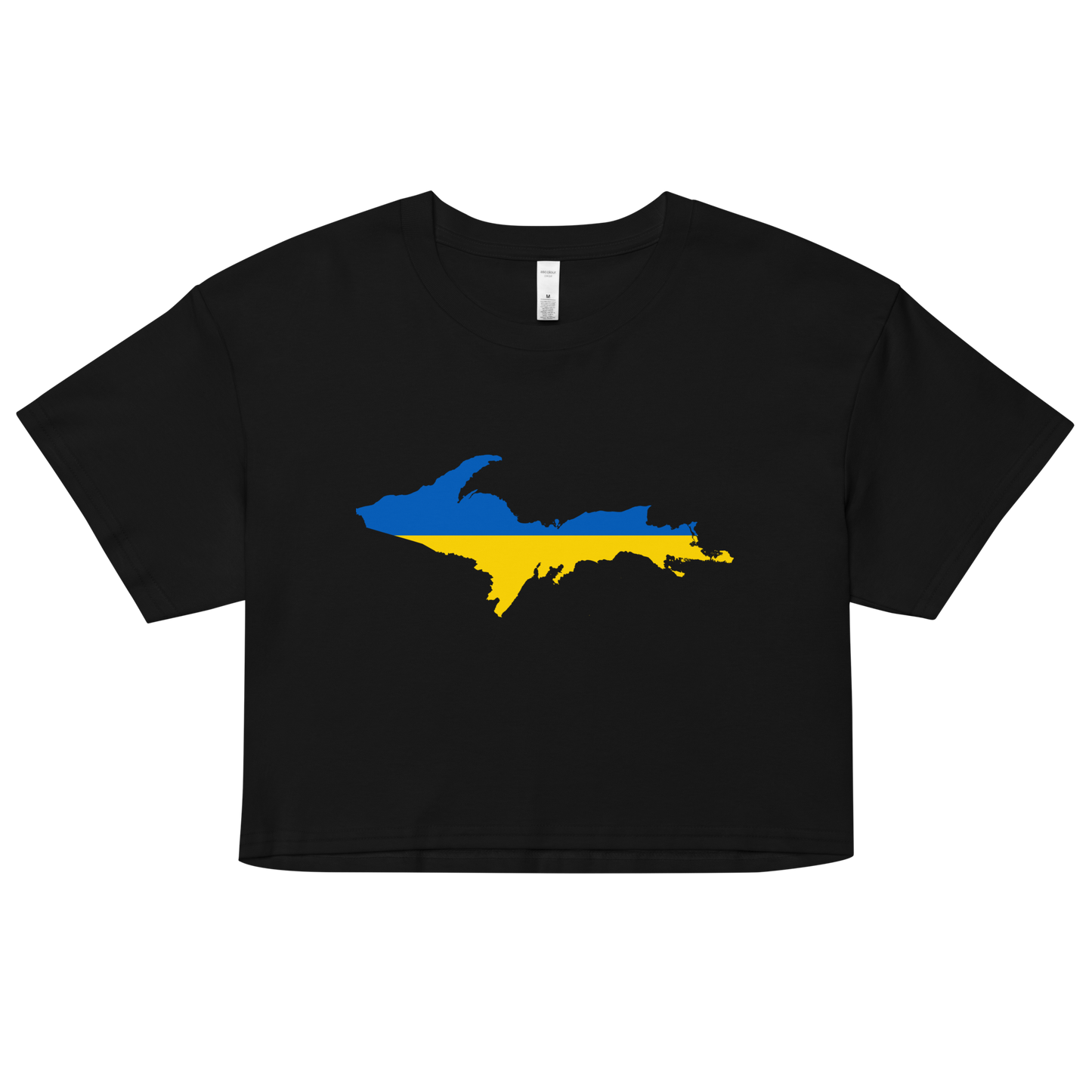 Michigan Upper Peninsula Relaxed Crop Top (w/ UP Ukraine Flag Outline)