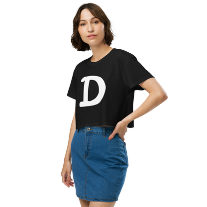 Detroit 'Old French D' Relaxed Crop Top