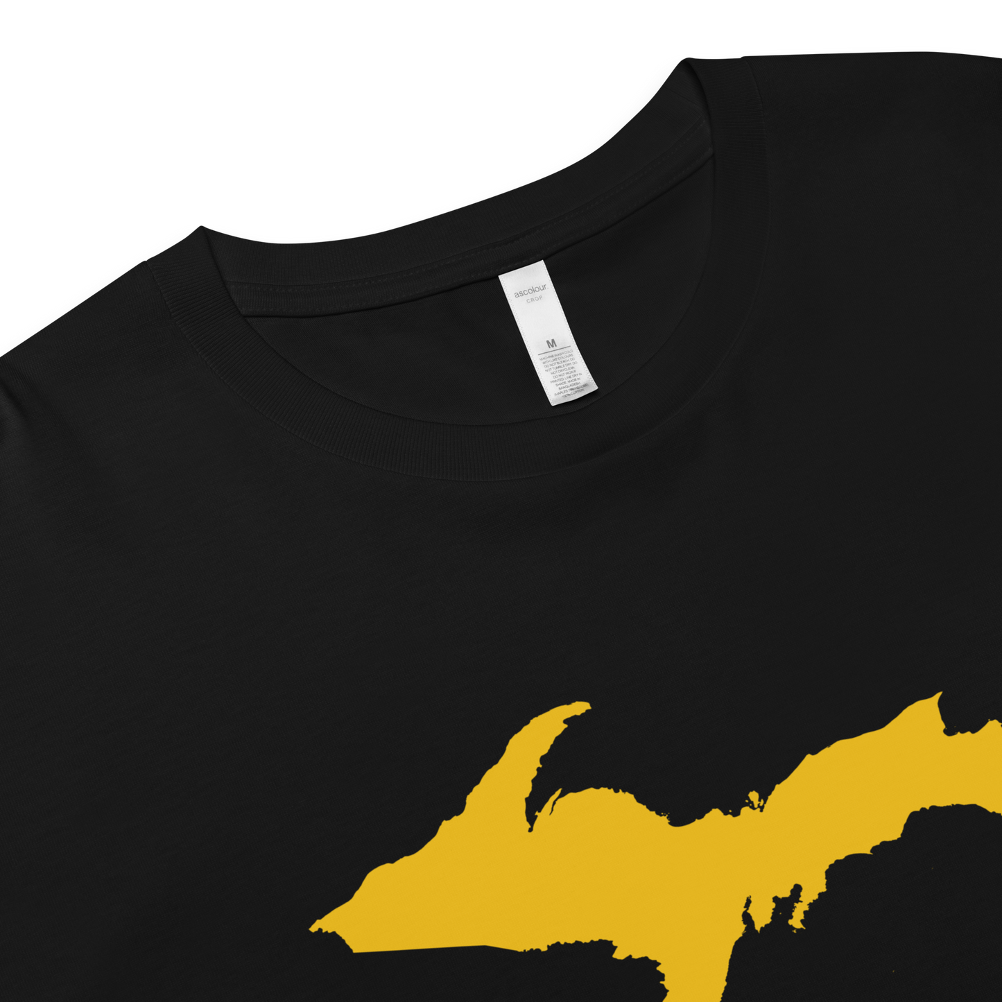 Michigan Upper Peninsula Relaxed Crop Top (w/ Gold UP Outline)