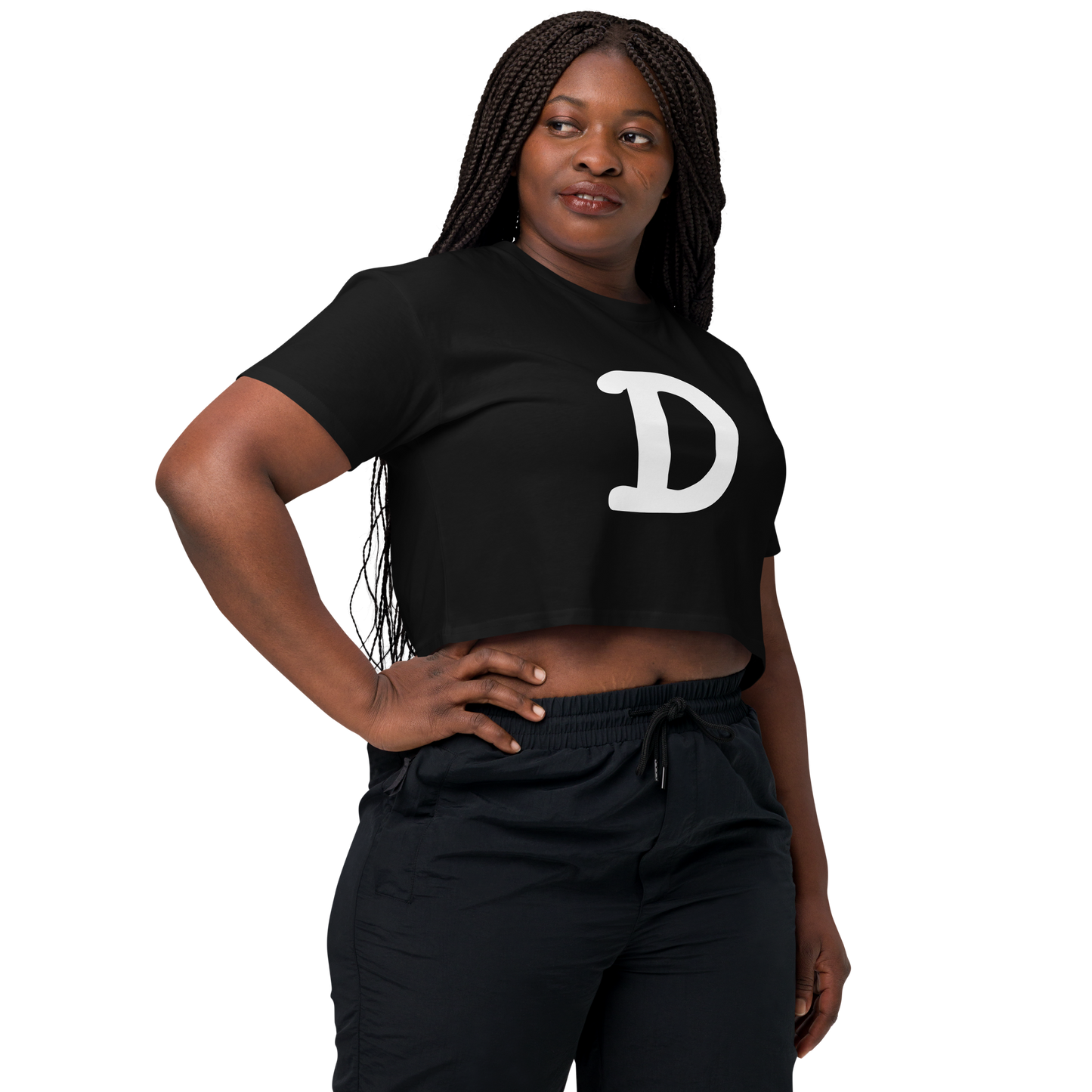 Detroit 'Old French D' Relaxed Crop Top