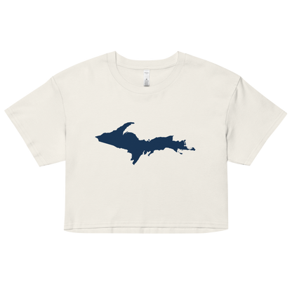 Michigan Upper Peninsula Relaxed Crop Top (w/ UP Outline)