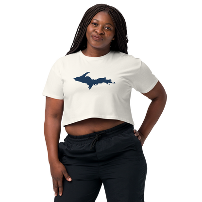 Michigan Upper Peninsula Relaxed Crop Top (w/ UP Outline)