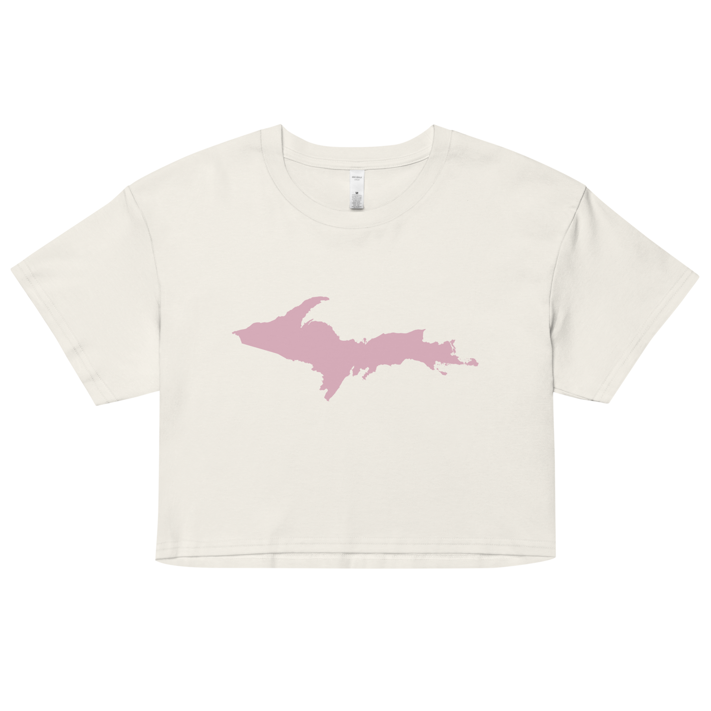 Michigan Upper Peninsula Relaxed Crop Top (w/ Pink UP Outline)