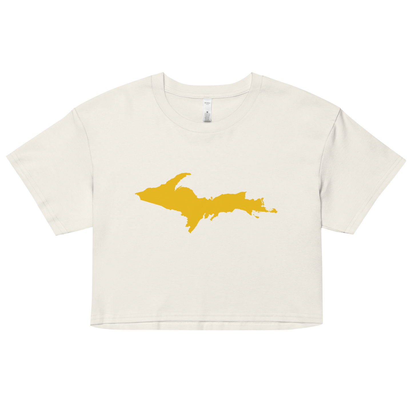 Michigan Upper Peninsula Relaxed Crop Top (w/ Gold UP Outline)