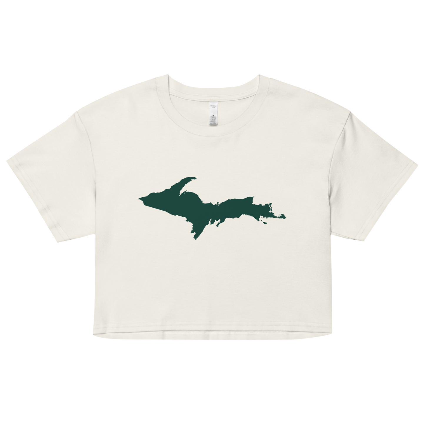 Michigan Upper Peninsula Relaxed Crop Top (w/ Green UP Outline)