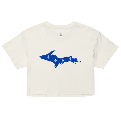 Michigan Upper Peninsula Relaxed Crop Top (w/ UP Quebec Flag Outline)