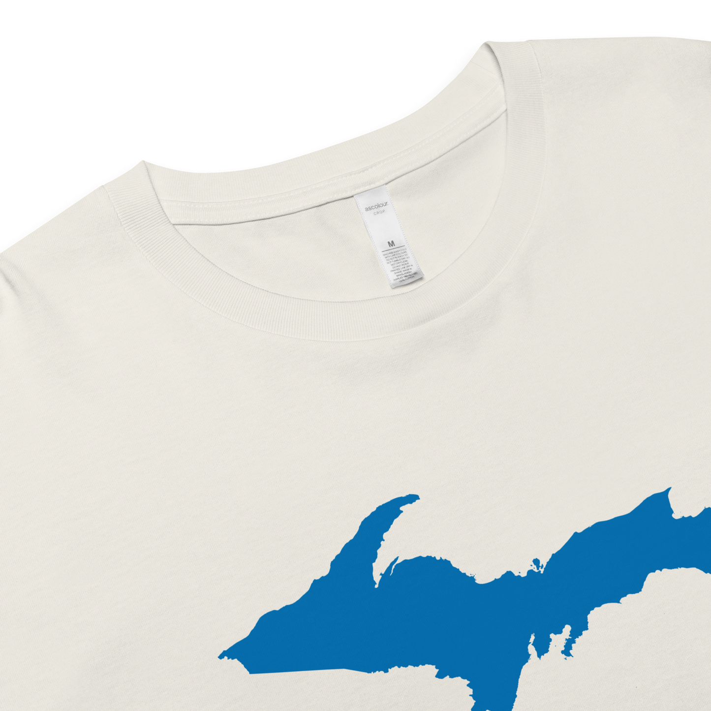 Michigan Upper Peninsula Relaxed Crop Top (W/ Azure UP Outline)