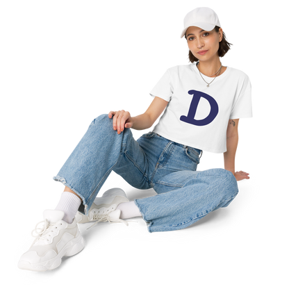 Detroit 'Old French D' Relaxed Crop Top