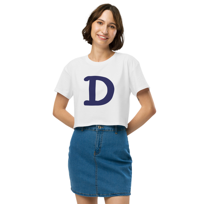 Detroit 'Old French D' Relaxed Crop Top