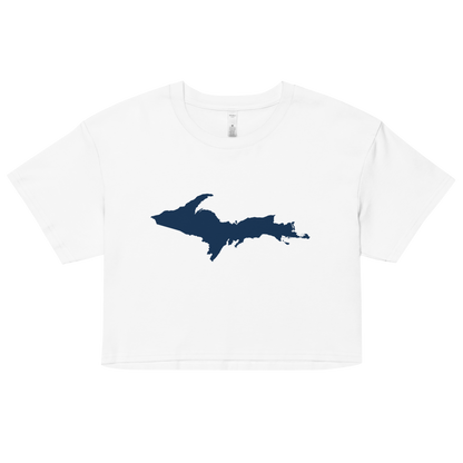 Michigan Upper Peninsula Relaxed Crop Top (w/ UP Outline)