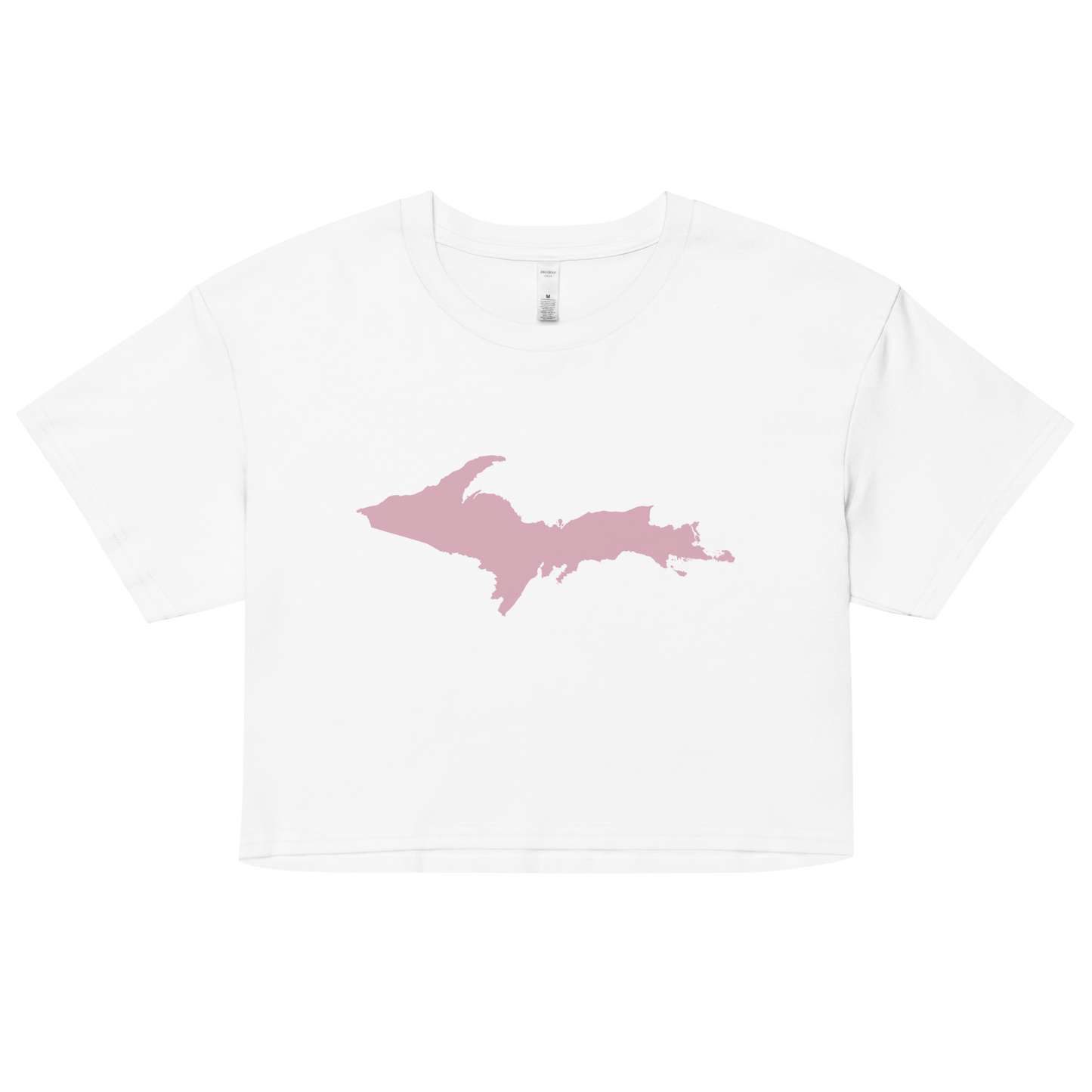 Michigan Upper Peninsula Relaxed Crop Top (w/ Pink UP Outline)