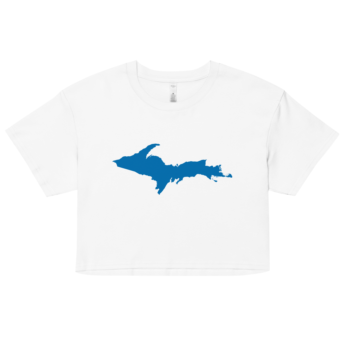 Michigan Upper Peninsula Relaxed Crop Top (W/ Azure UP Outline)