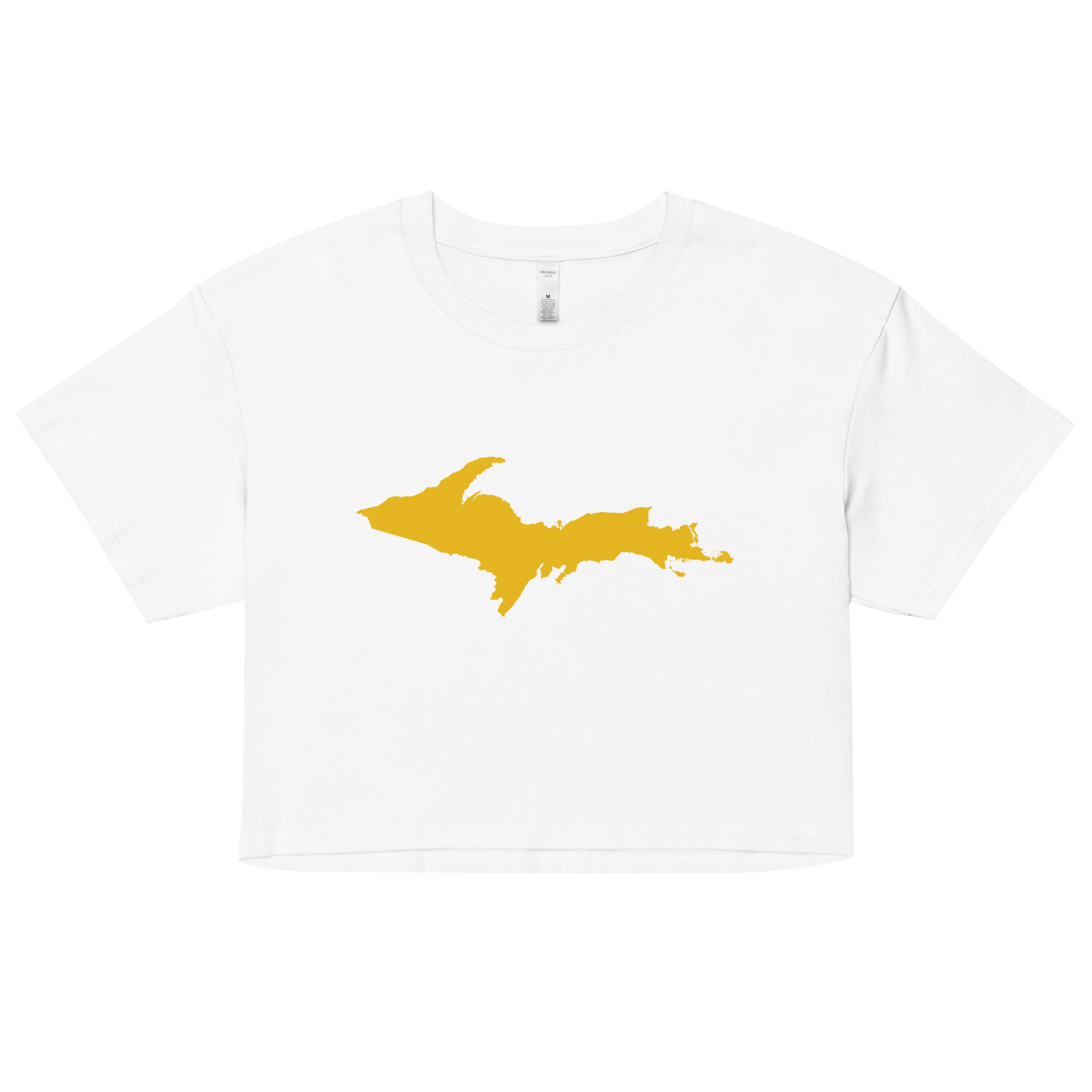 Michigan Upper Peninsula Relaxed Crop Top (w/ Gold UP Outline)