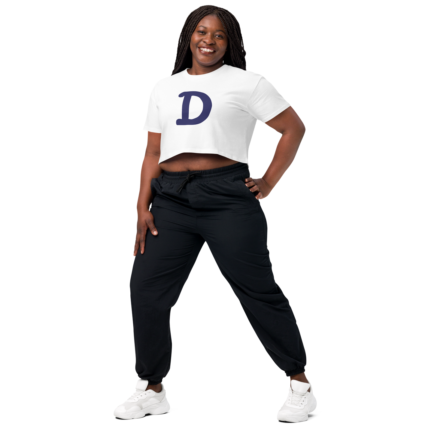 Detroit 'Old French D' Relaxed Crop Top