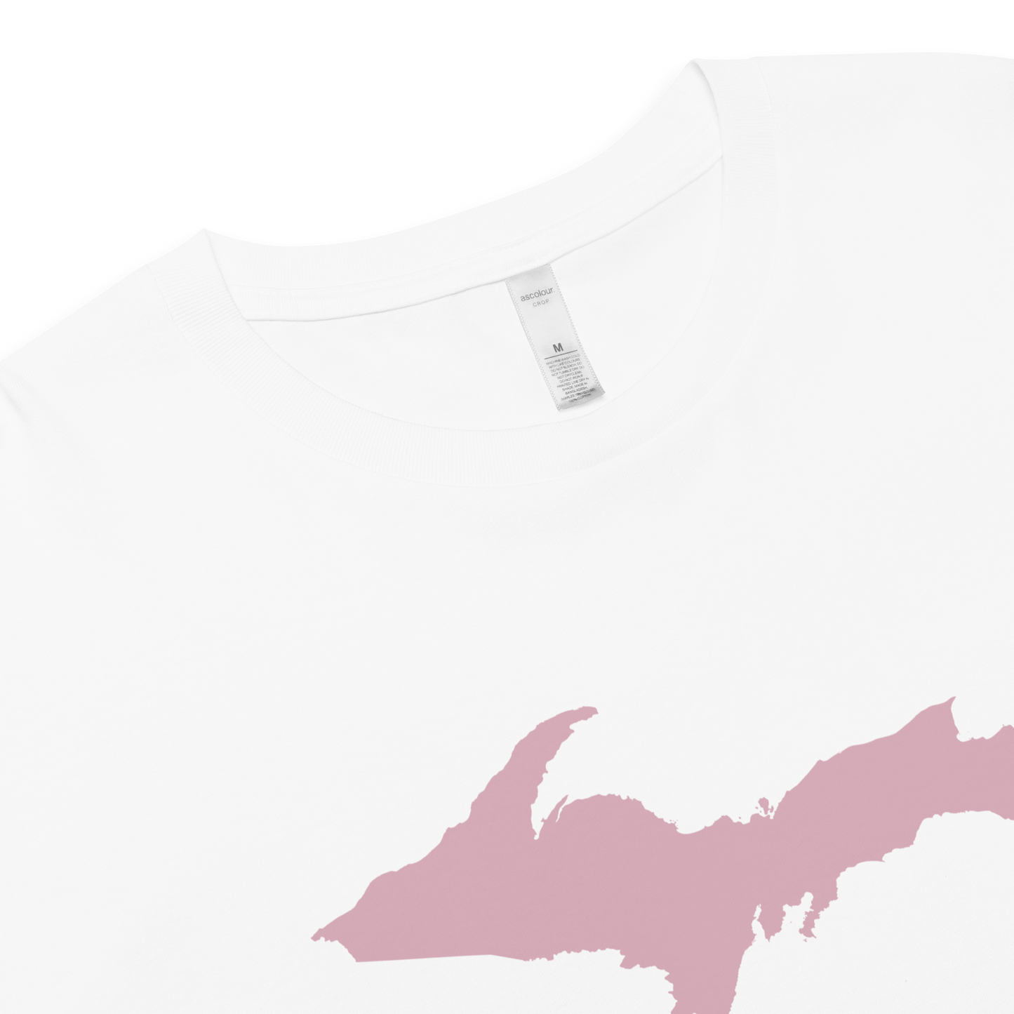 Michigan Upper Peninsula Relaxed Crop Top (w/ Pink UP Outline)