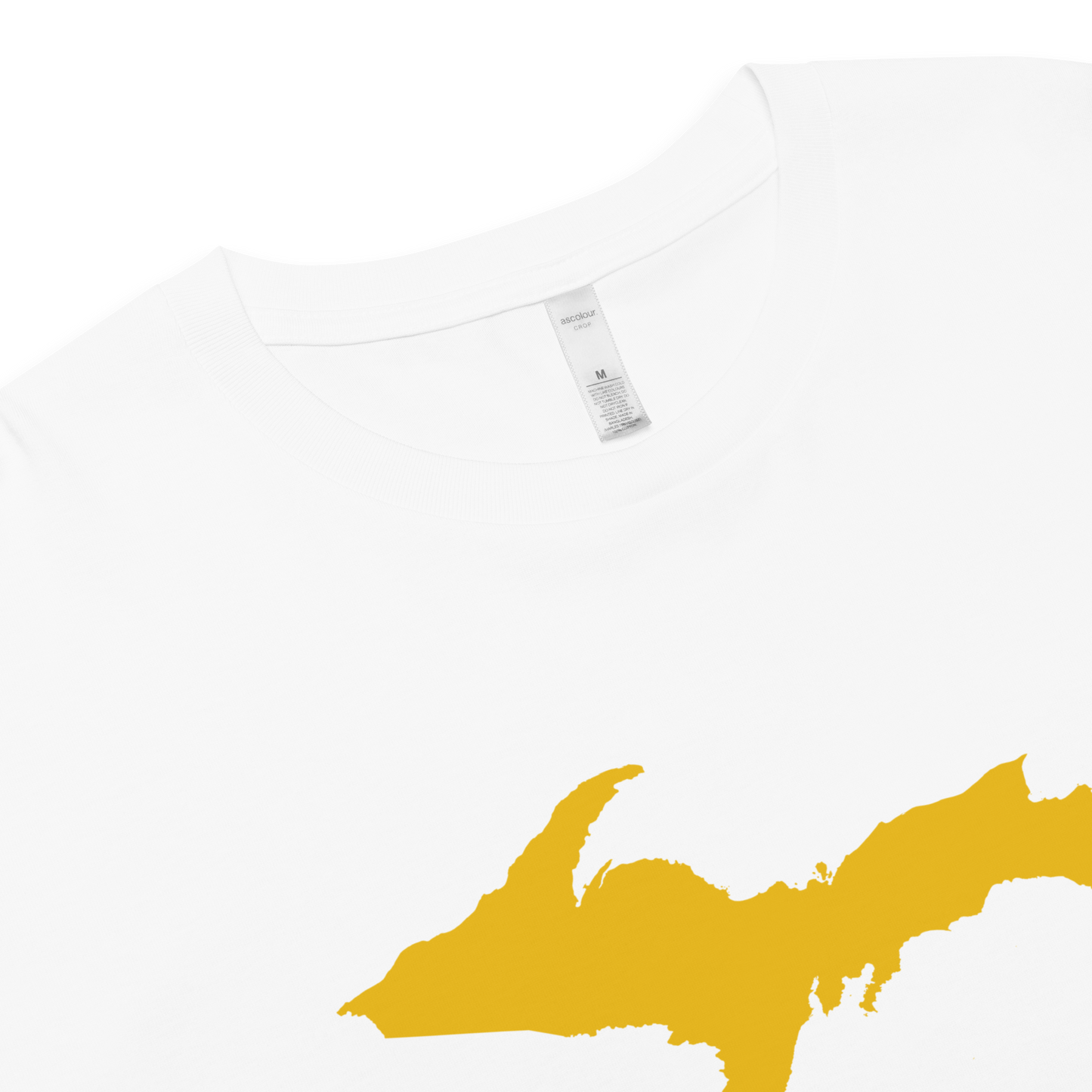 Michigan Upper Peninsula Relaxed Crop Top (w/ Gold UP Outline)