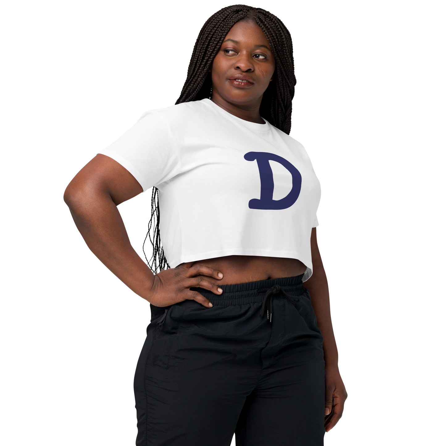 Detroit 'Old French D' Relaxed Crop Top