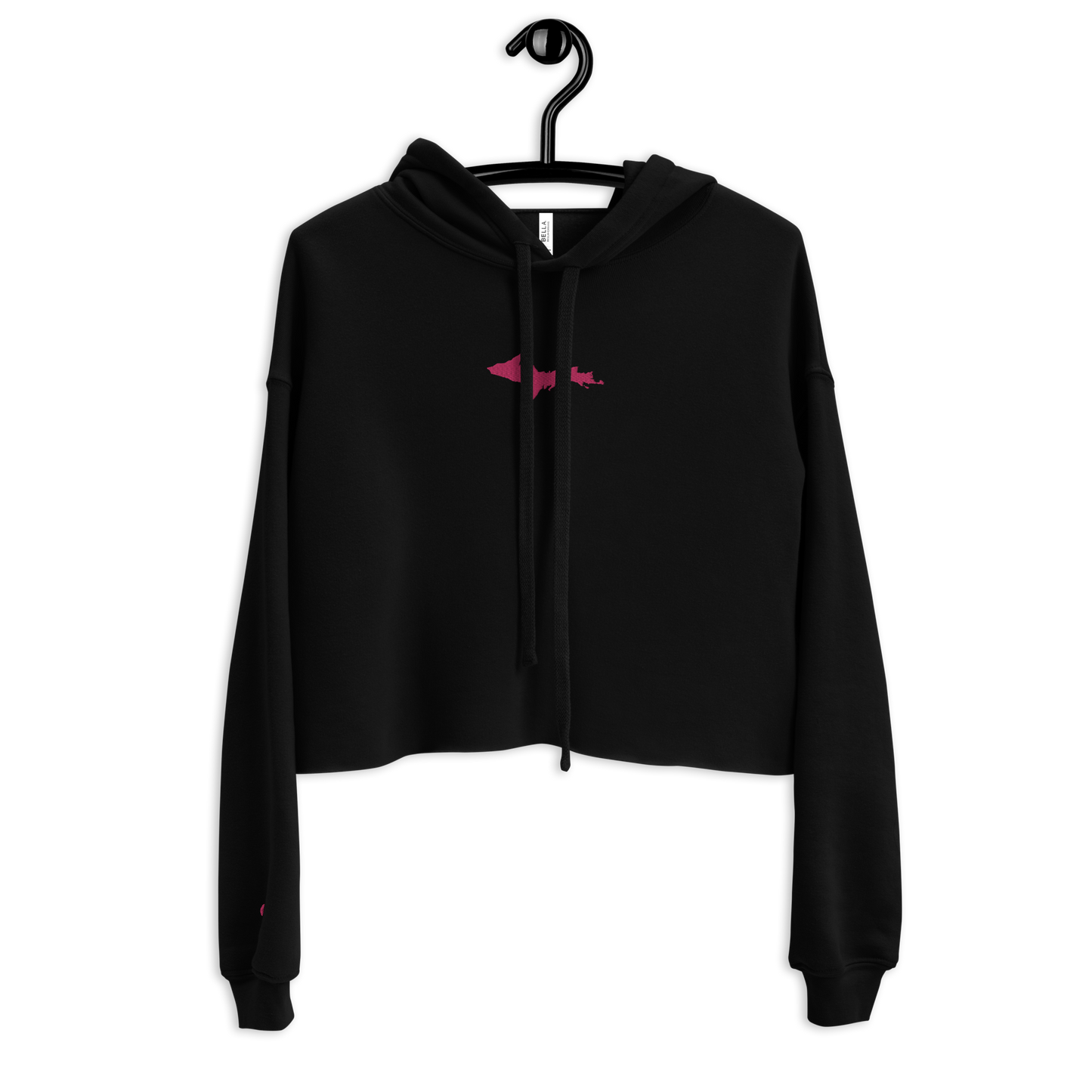 Michigan Upper Peninsula Hoodie (w/ Embroidered Pink UP Outline) | Premium Cropped